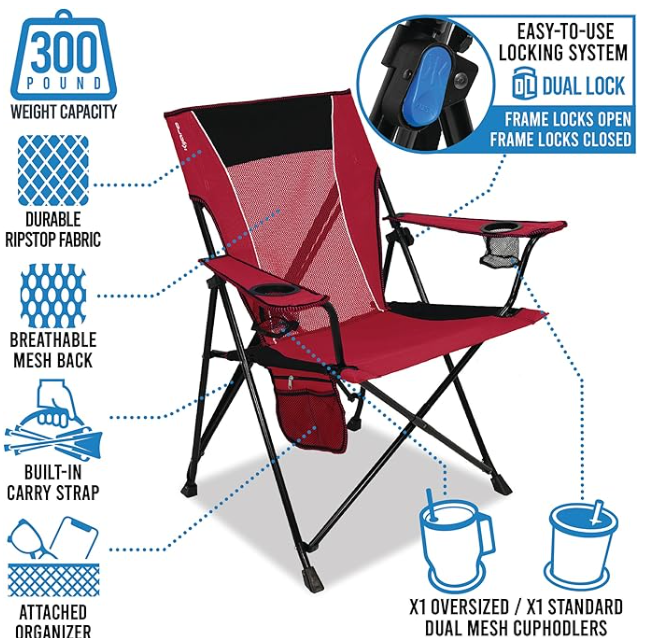 Kijaru budget camping chair on amazon