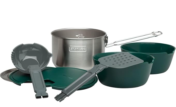 The go-to affordable camping cookware set for families or groups.